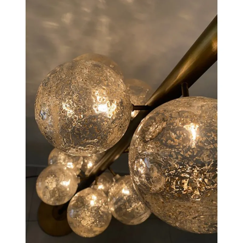 Pamono Spheres with Gold Murano Glass Burnished Floor Lamp by Simoeng> Floor Lamps