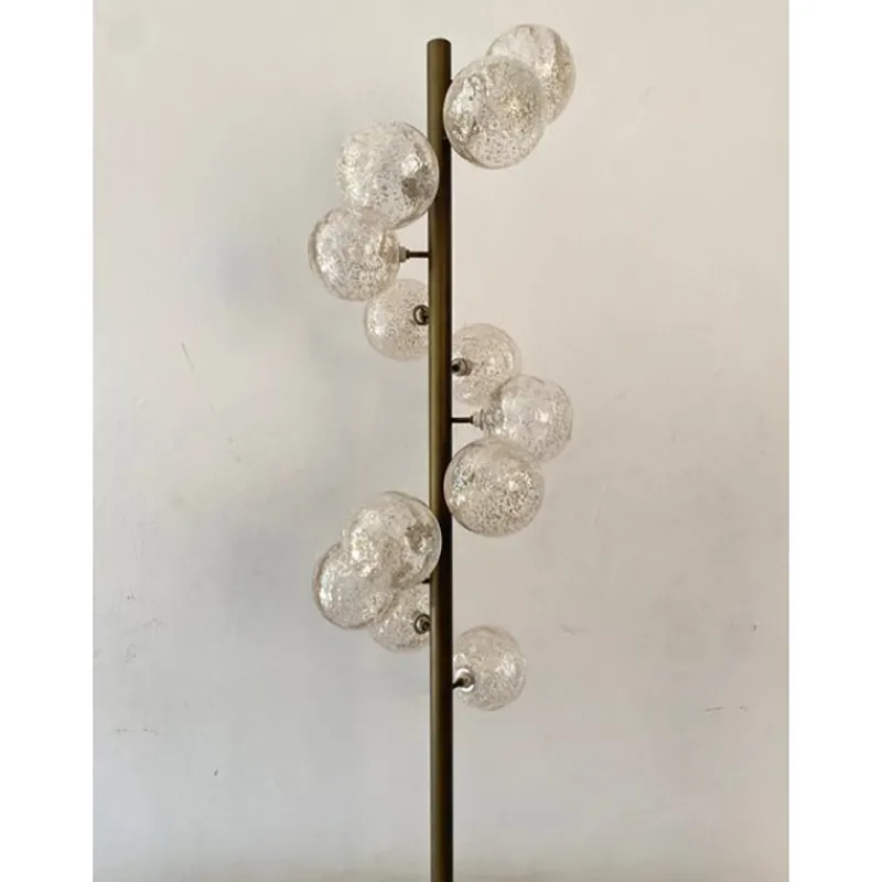 Pamono Spheres with Gold Murano Glass Burnished Floor Lamp by Simoeng> Floor Lamps