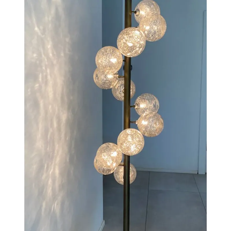 Pamono Spheres with Gold Murano Glass Burnished Floor Lamp by Simoeng> Floor Lamps
