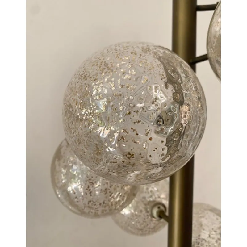 Pamono Spheres with Gold Murano Glass Burnished Floor Lamp by Simoeng> Floor Lamps