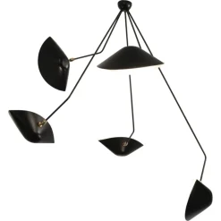 Pamono Spider 5 Broken Arms Ceiling Lamp by Serge Mouille> Ceiling Lights
