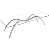 Pamono Spider Coffee Table in Crystal Glass and Steel by Barberini & Gunnell> Tables