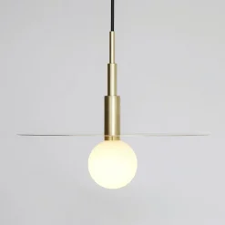 Sale Pamono Spinode Minimal Modern Design Pendant Lamp With Brass Flat Disc from Balance Lamp