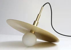 Sale Pamono Spinode Minimal Modern Design Pendant Lamp With Brass Flat Disc from Balance Lamp