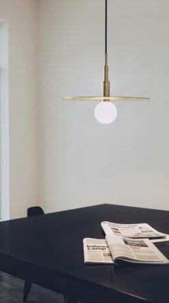 Sale Pamono Spinode Minimal Modern Design Pendant Lamp With Brass Flat Disc from Balance Lamp