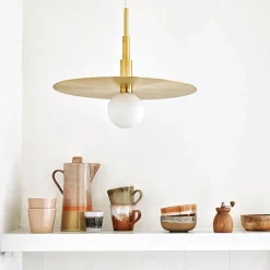 Sale Pamono Spinode Minimal Modern Design Pendant Lamp With Brass Flat Disc from Balance Lamp