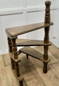 Pamono Spiral Library Steps with Turned Supports, 1960s><noscript><img width=