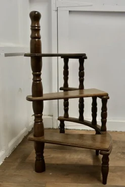 Pamono Spiral Library Steps with Turned Supports, 1960s><noscript><img width=