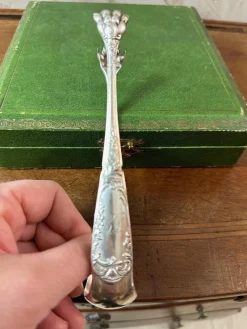 Pamono Spoon & Tongs Box, 1900, Set of 13><noscript><img width=