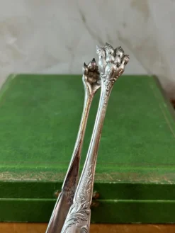 Pamono Spoon & Tongs Box, 1900, Set of 13><noscript><img width=