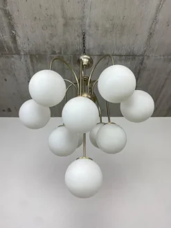 Pamono Sputnik Chandelier attributed to Jaroslav Bejvl for Kamenický Šenov, 1940s><noscript><img width=