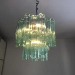 Online Pamono Sputnik Chandelier in Light Green Murano Glass from Simoeng
