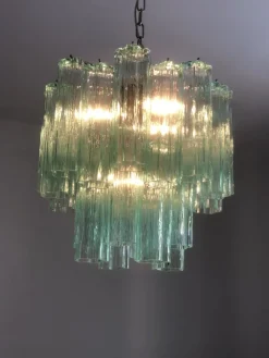 Online Pamono Sputnik Chandelier in Light Green Murano Glass from Simoeng