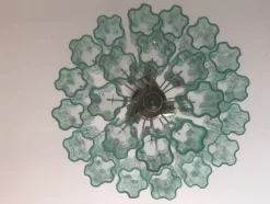 Online Pamono Sputnik Chandelier in Light Green Murano Glass from Simoeng