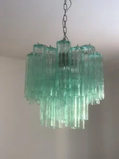 Online Pamono Sputnik Chandelier in Light Green Murano Glass from Simoeng