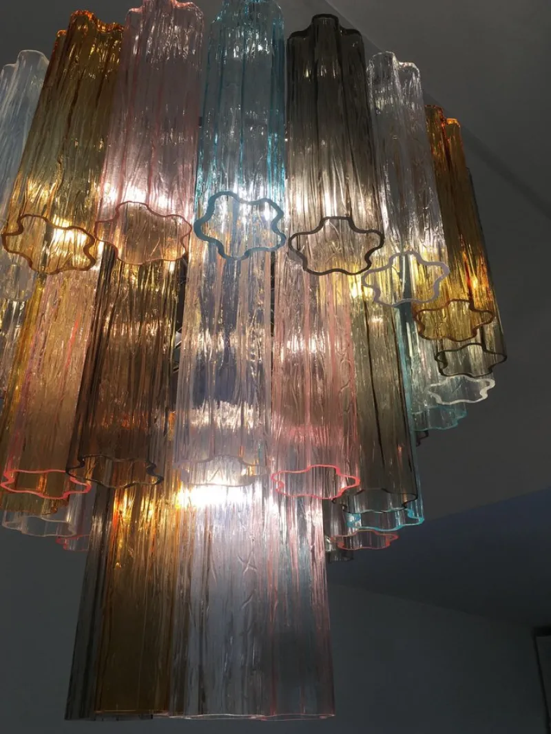 Pamono Sputnik Chandelier in Murano Glass from Simoeng