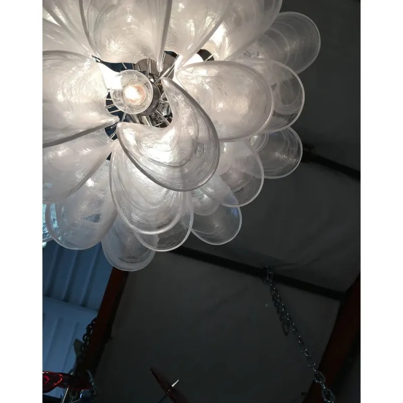 Pamono Sputnik Chandelier with Alabaster Italian Glass by Simoeng> Ceiling Lights