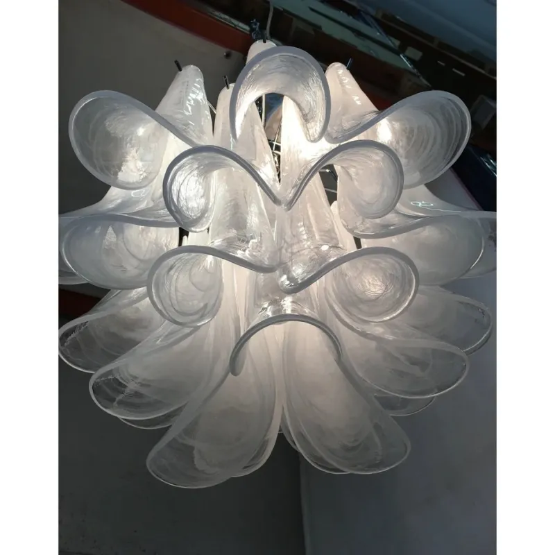 Pamono Sputnik Chandelier with Alabaster Italian Glass by Simoeng> Ceiling Lights
