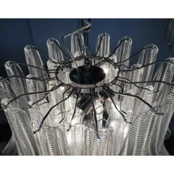Pamono Sputnik Chandelier with Clear Seghettata Italian Glass by Simoeng><noscript><img width=