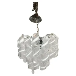 Pamono Sputnik Chandelier with Swirling Italian Glass by Simoeng> Ceiling Lights