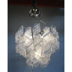 Pamono Sputnik Chandelier with Swirling Italian Glass by Simoeng><noscript><img width=