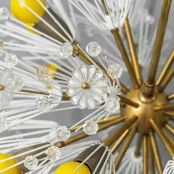 Pamono Sputnik Flocon 12-Light Chandelier, 1960s><noscript><img width=