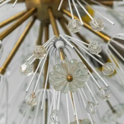Pamono Sputnik Flocon 12-Light Chandelier, 1960s><noscript><img width=