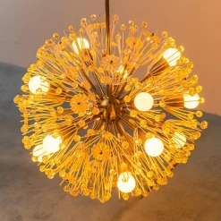 Pamono Sputnik Flocon 12-Light Chandelier, 1960s><noscript><img width=