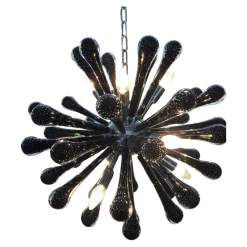 Pamono Sputnik Pendant with Black Drops with Bubbles Inside by Simoeng> Ceiling Lights
