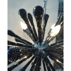 Pamono Sputnik Pendant with Black Drops with Bubbles Inside by Simoeng><noscript><img width=