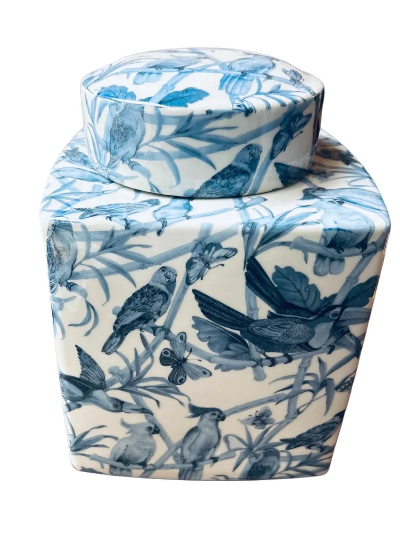 Sale Pamono Square Box Blue Parrots by Quain and quantity