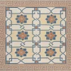 Pamono Square Dhurrie Rug in Cream from R&K Principal Jahanshah Nazmiyal> Carpets & Textiles|Carpets & Textiles