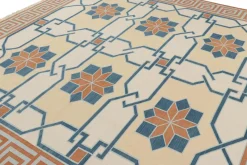 Pamono Square Dhurrie Rug in Cream from R&K Principal Jahanshah Nazmiyal> Carpets & Textiles|Carpets & Textiles