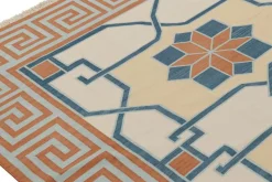 Pamono Square Dhurrie Rug in Cream from R&K Principal Jahanshah Nazmiyal><noscript><img width=