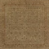 New Pamono Square Rug in Beige-Brown Floral Patterns from R&K Principal Jahanshah Nazmiyal
