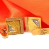 Pamono Square Shaped Gold Cufflinks, Set of 2> Cufflinks
