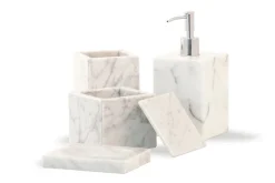 Pamono Square Soap Dispenser in Black Marble><noscript><img width=