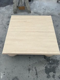 Hot Pamono Square Stone Coffee Table with Ball Sphere Base by My Habitat Design