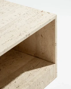 Pamono Square Travertine Coffee Table, 1970s> Coffee & Side Tables