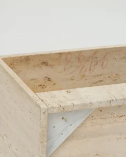 Pamono Square Travertine Coffee Table, 1970s><noscript><img width=
