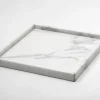 Clearance Pamono Squared White Carrara Marble Tray from Fiammettav Home Collection