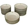 Clearance Pamono SS Monogramed Set of Plates with Gold Trim by Bareuther Bavaria, 1930s, Set of 40