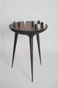 Clearance Pamono 21st Century Trojan Chess Table & Set in Black