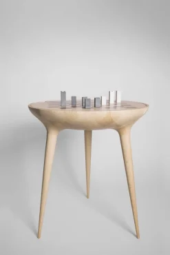New Pamono 21st Century Trojan Chess Table & Set in White from Futuro Studio