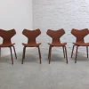 Pamono 1st Edition Grand Prix Chairs by Arne Jacobsen for Fritz Hansen, Set of 4, 1959> Side Chairs & Dining Chairs