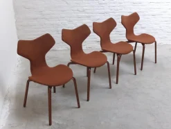 Pamono 1st Edition Grand Prix Chairs by Arne Jacobsen for Fritz Hansen, Set of 4, 1959><noscript><img width=