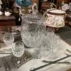 Pamono St Louis Crystal Punch Service with Bowl and Ladle, Set of 6> Serving Dishes