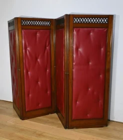 Discount Pamono 1st Part 20th Century Screen with 4 Leaves in Mahogany, 1920s