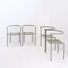 Sale Pamono Stackable Chairs in Gray Metal by Philippe Starck for Driade, Set of 4