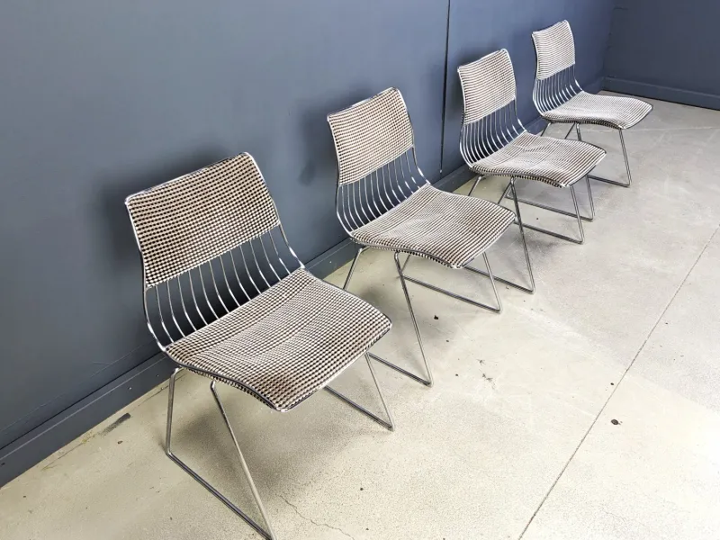 Pamono Stackable Dining Chairs by Rudi Verelst for Novalux, 1970s, Set of 4> Side Chairs & Dining Chairs